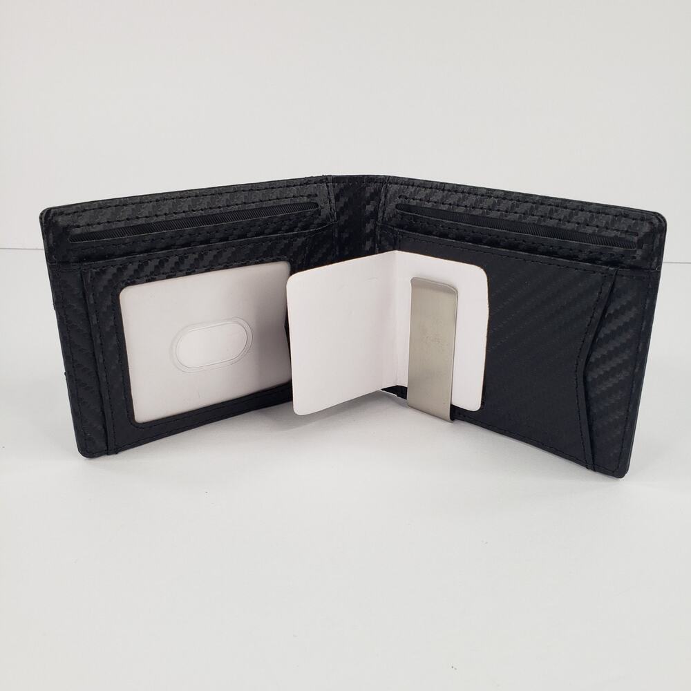 BULLMIND Black Bifold Wallet Bull Slim Thin Minimalist with Money Clip Gift Box - Picture 6 of 8